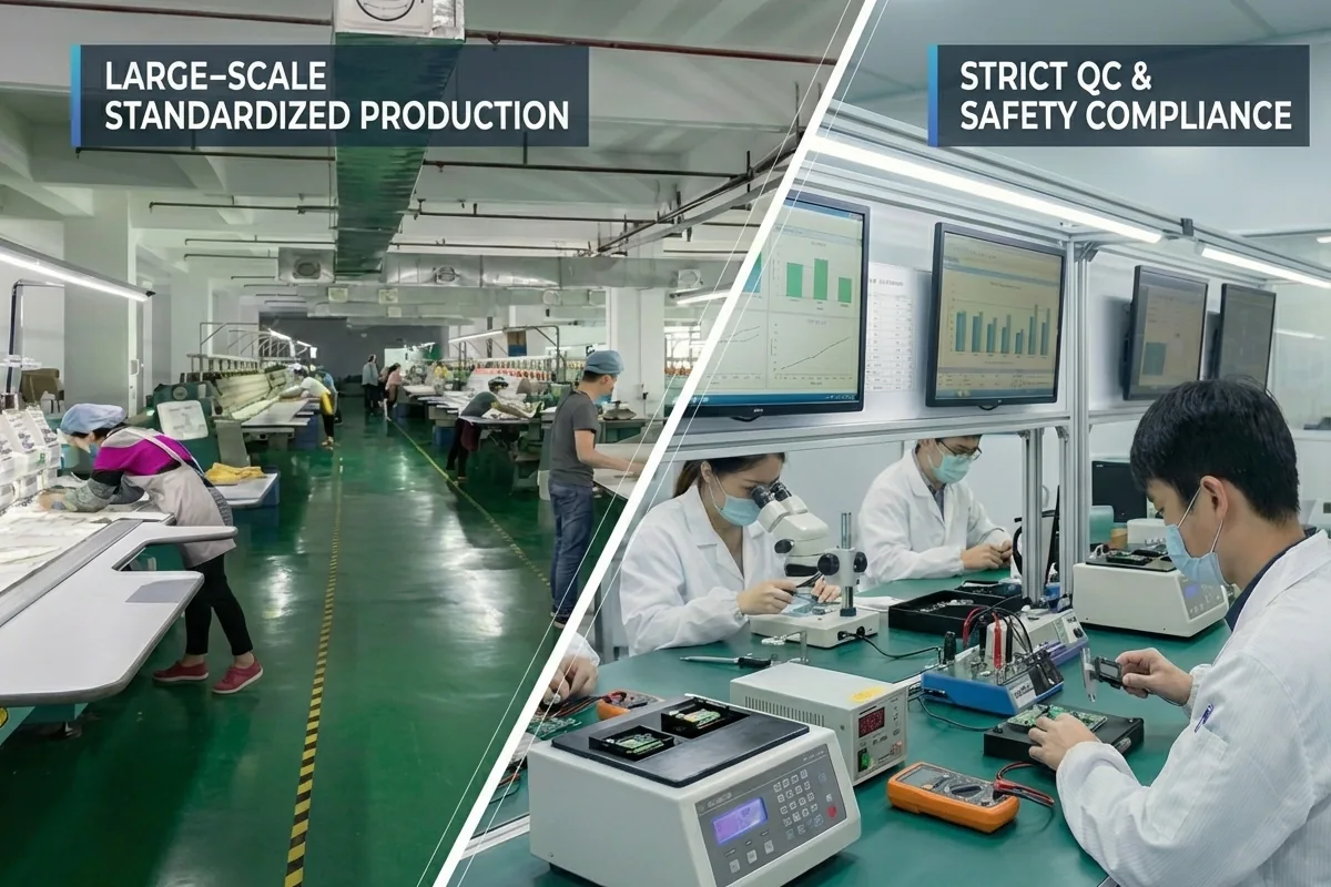 Large-scale standardized production and quality control