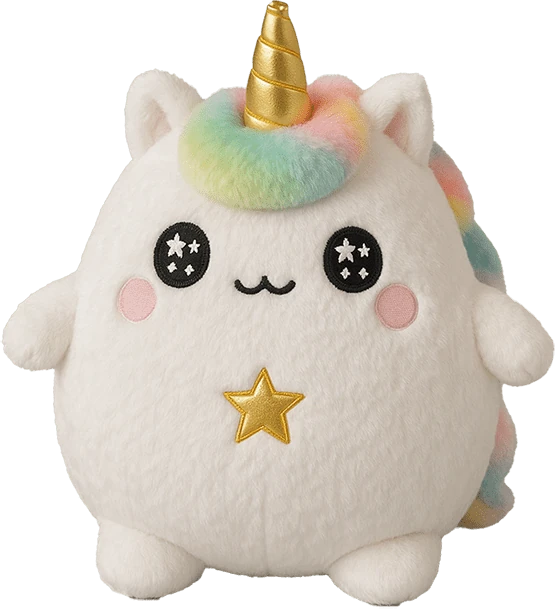Lumi the AI unicorn plush toy